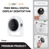 VIDVIE Small Digital Display Desktop Fan พัดลมตั้งโต๊ะดิจิทัล รุ่น FN03