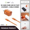 WiWU Cube 45W 2C PD Fast Charge อะแดปเตอร์ชาร์จพร้อมสาย Travel Adapter Combo