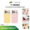 YOYOISLES Cloud Series Case iPhone 17 Pro Max เคสโทรศัพท์ลายตารางนูน 3D สไตล์มินิมอลหรูหรา