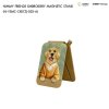 Nimmy Friend Embroidery Magnetic Stand แปะหลังโทรศัพท์แม่เหล็กใส่บัตร ลายปักน้องหมา 3D