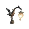 Brass swan lamp
