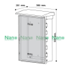 Nano ตู้กันน้ำพลาสติกมีหลังคา ฝาใส รุ่น NANO-104CG
