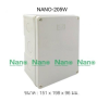 NANO กล่องกันน้ำพลาสติก ฝาทึบ ขนาด 151x198x96mm. / 8x6x4" รุ่น NANO-205W NANO-205G NANO-205Y NANO-205B