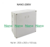 NANO กล่องกันน้ำพลาสติก ฝาทึบ ขนาด 202x202x103mm. / 8x8x4" รุ่น NANO-206W NANO-206G NANO-206Y NANO-206B