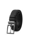 เข็มขัดผู้ชาย Saffiano Vegan Leather Belt สีดำ