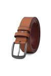 เข็มขัดผู้ชาย Classic Vegan Leather Belt - Tan Brown