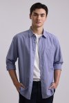 เสื้อเชิ้ตแขนยาว Linen Blend Striped Shirt