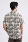 เสื้อเชิ้ตแขนสั้น Houndstooth Check Print Shirt