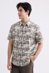 เสื้อเชิ้ตแขนสั้น Houndstooth Check Print Shirt