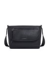 Pebbled Flap Crossbody Bag