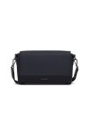 Contrast Flap Crossbody Bag - Navy