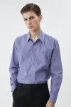 เสื้อเชิ้ตแขนยาว EASY CARE Striped Regular Fit Shirt - Blue