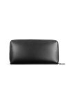 Verona Leather Accordion Long Wallet - Black