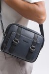 กระเป๋าสะพายข้าง Double Buckle Crossbody Bag - Navy