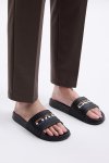รองเท้าแตะแบบสวม DAPPER Colorblock Pool Slide Sandals – Black