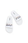 รองเท้าแตะแบบสวม DAPPER Colorblock Pool Slide Sandals – White