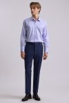 เสื้อเชิ้ตแขนยาว SMOOTH & STRETCH Striped Smart Fit Shirt – Blue