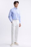 เสื้อเชิ้ตแขนยาว EASY CARE Striped Regular Fit Shirt – Blue