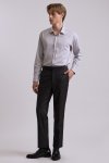 เสื้อเชิ้ตแขนยาว SMOOTH & STRETCH Striped Smart Fit Shirt – Grey