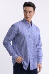 เสื้อเชิ้ตแขนยาว EASY CARE Striped Regular Fit Shirt – Navy