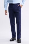 กางเกงขายาว TECHFLEX Glen Check Regular-Fit Trousers - Navy