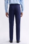กางเกงขายาว TECHFLEX Glen Check Regular-Fit Trousers - Navy