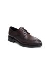รองเท้าหนัง แบบผูกเชือก U-Tip Derby - Brown
