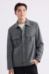 Checked Utility-Pocket Jacket