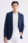 เสื้อเบลเซอร์ Textured Seersucker Blazer - Navy