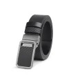 เข็มขัดผู้ชาย Carbon Fiber Reversible Plaque Buckle Belt