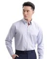 เสื้อเชิ้ตแขนยาว NO MORE IRON Houndstooth Regular Fit Shirt – Grey