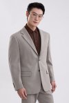 Premium Tailored Fit Suit - Light Grey