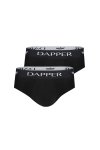 กางเกงชั้นในชาย Dapper Iconic Pima Cotton Briefs – Black (Pack 2 Pcs.)