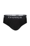 กางเกงชั้นในชาย Dapper Iconic Pima Cotton Briefs – Black (Pack 2 Pcs.)