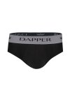 กางเกงชั้นในชาย Dapper Iconic Pima Cotton Briefs – Black (Pack 2 Pcs.)