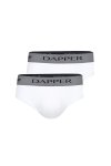 กางเกงชั้นในชาย Dapper Iconic Pima Cotton Briefs – White (Pack 2 Pcs.)