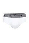 กางเกงชั้นในชาย Dapper Iconic Pima Cotton Briefs – White (Pack 2 Pcs.)