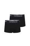 กางเกงชั้นในชาย Dapper Iconic Pima Cotton Trunks – Black (Pack 2 Pcs.)