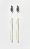 แปรงสีฟัน แบบที่ 2 รุ่น TB002 แปรงสีฟันด้ามจับฟางข้าว ขนแปรงนุ่ม (ขนแปรงสีดำ charcoal หรือ ขนแปรงสีขาว)