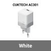 หัวชาร์จเร็ว CUKTECH AC301 30W (รองรับเทคโนโลยี PD3.0 40W) WH