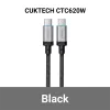 สายชาร์จเร็ว TYPE C CUKTECH CTC620W 6A 240W  BK