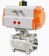 3PCS SCREW BALL VALVE WITH PNEUMATIC ACTAUTOR  DN25  1"