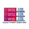 Voucher TRI Happy 4,5GB 5 HARI