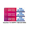 Voucher TRI Happy 7GB 28 HARI
