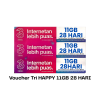 Voucher TRI Happy 11GB 28 HARI