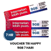 Voucher TRI Happy 9GB 7 HARI