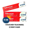 Voucher Telkomsel 2,5GB 5 HARI