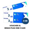 Voucher XL Axiata Bebas Puas 3GB 3 HARI