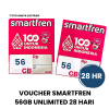 Voucher Smartfren UNLIMITED Maxi FUP 2GB/HARI 28 HARI