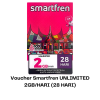 Voucher Smartfren UNLIMITED Maxi FUP 2GB/HARI 28 HARI